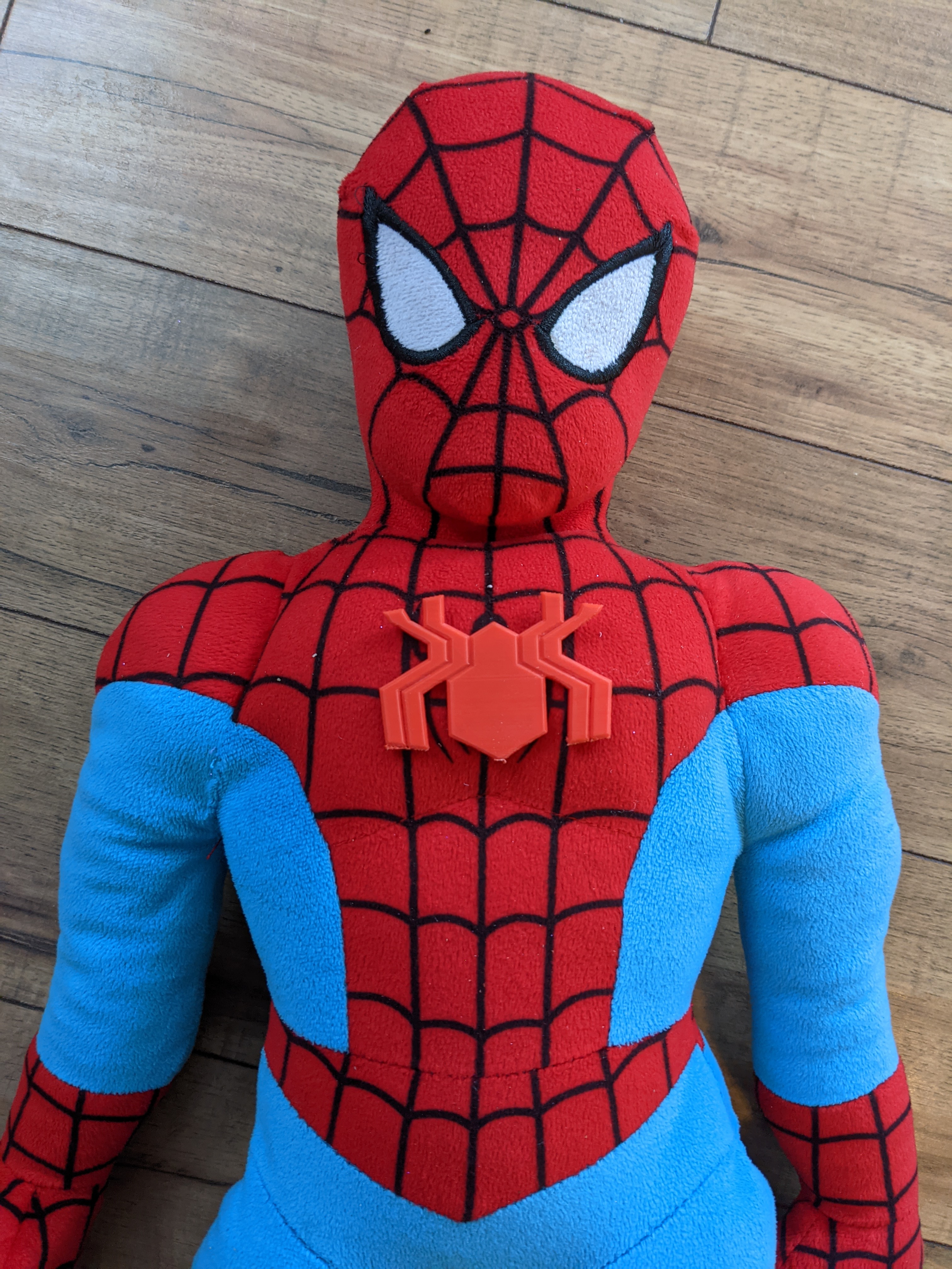 First prototype on Spider-man plush